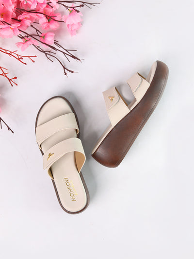 Terila Cream Flatform Heels