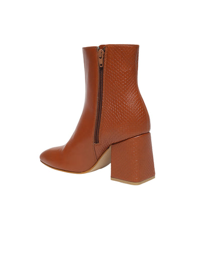 Sarah Tan Block Heel Boots