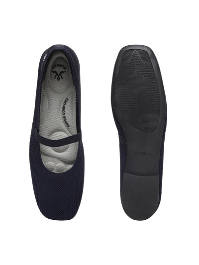 Elise Navy Blue Ballerinas