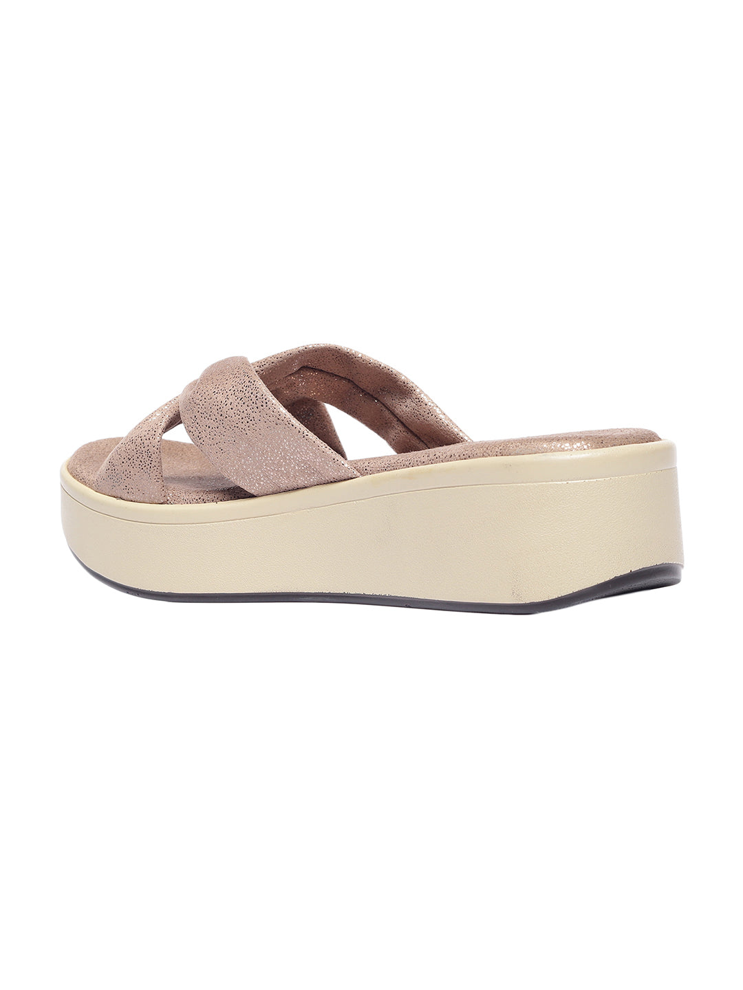 Nellie Beige Flatform Heels