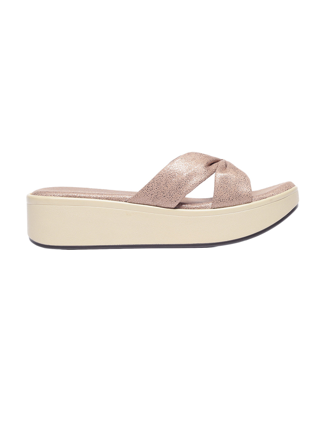 Nellie Beige Flatform Heels