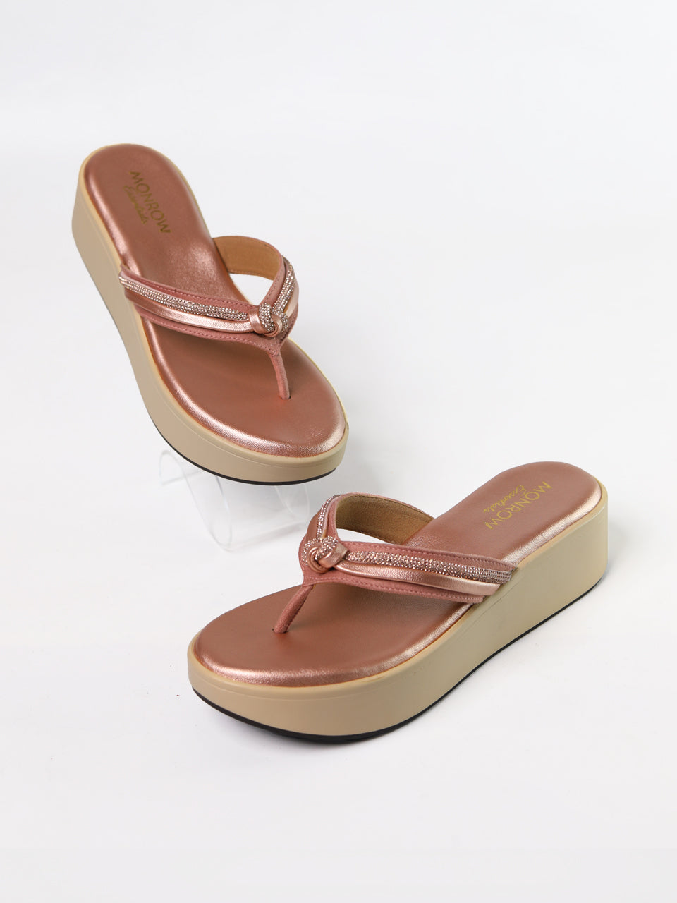 Nancy Rose Gold Flatform Heels