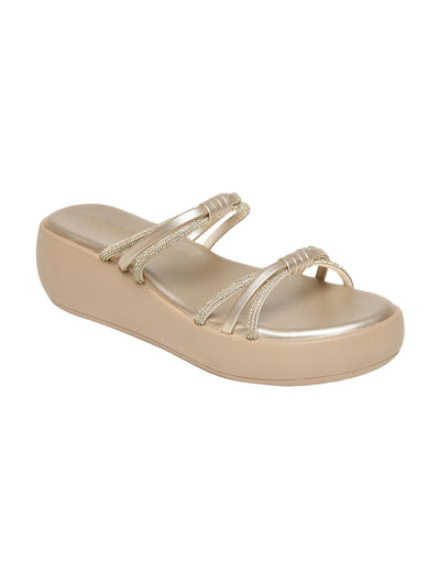 Daisy Gold Flatform Heels