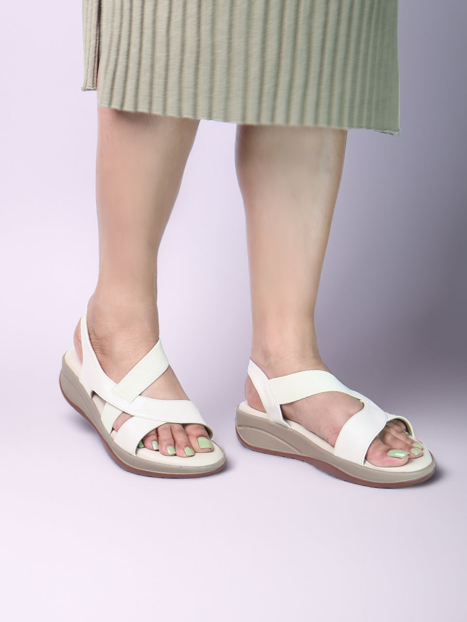 Ivey Cream Wedge Heels