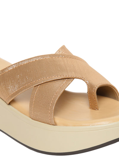 Theresa Bronze Flatform Heels