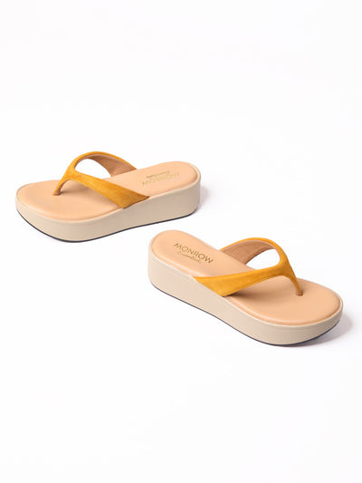 Catherine Yellow Flatform Heels