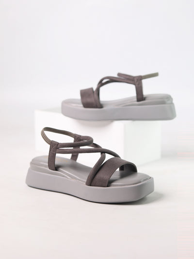 Eudori Grey Flatform Heels