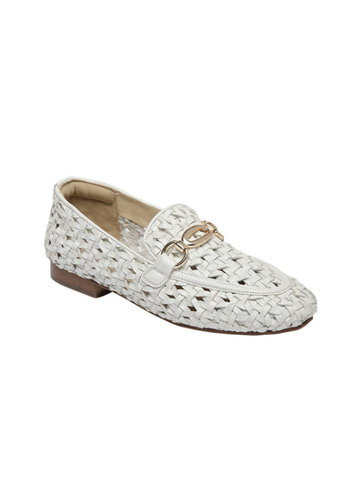 Cora White Flat Loafers