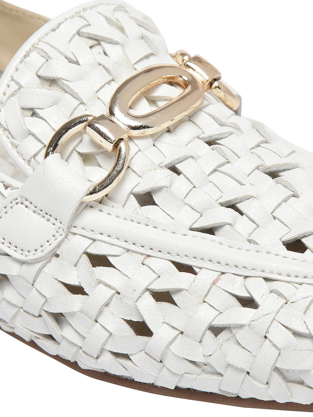 Cora White Flat Loafers