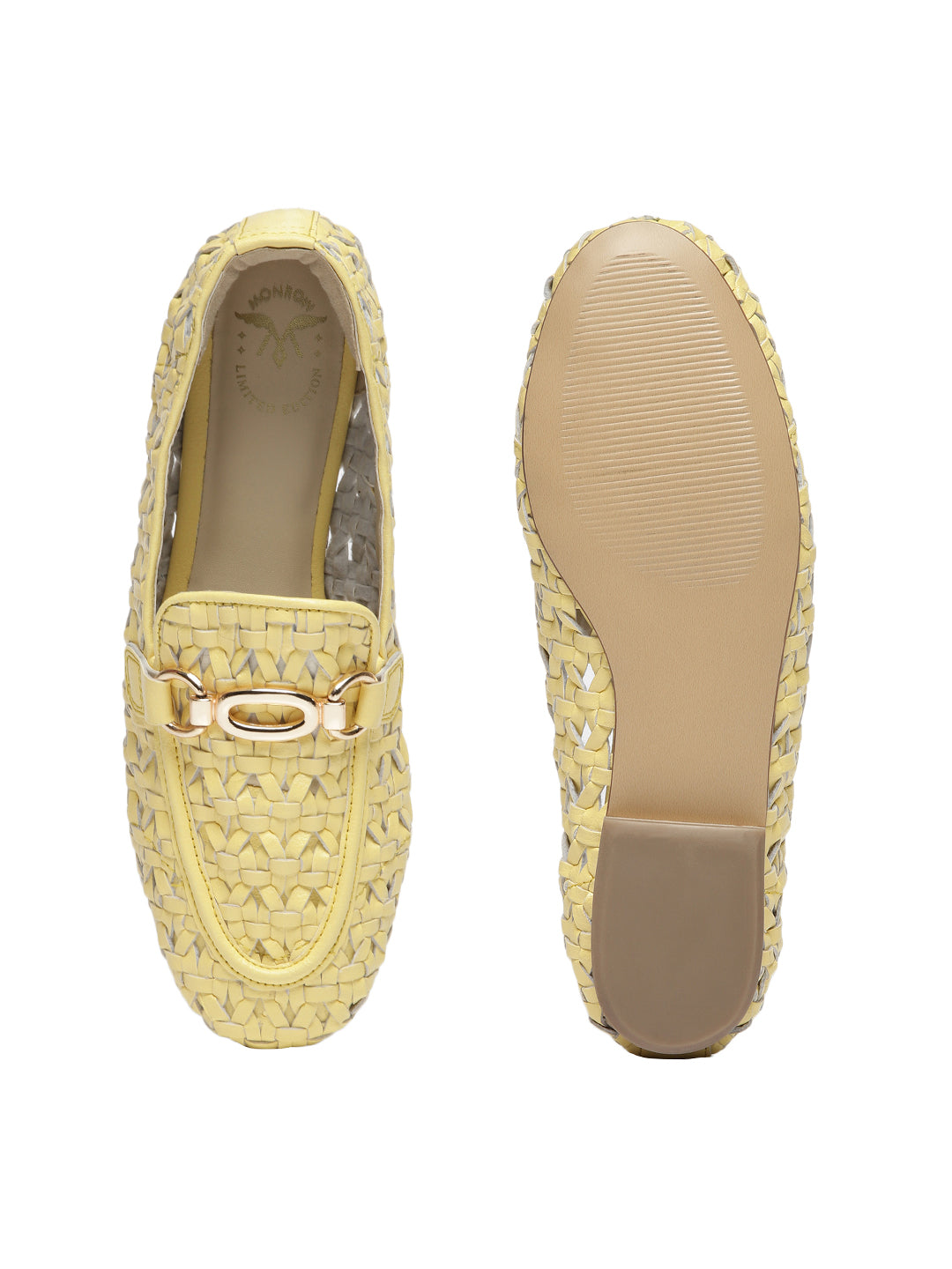 Cora Yellow Flat Loafers