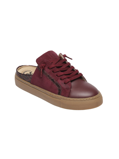 Nicola Maroon Flat Sneakers