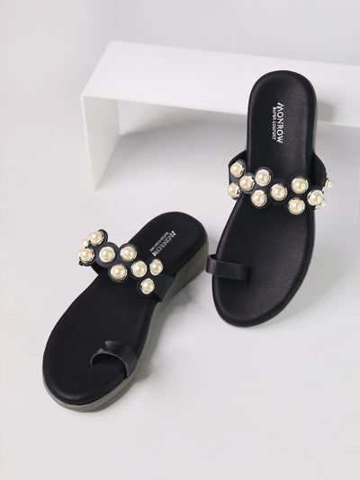 Aneira Black Flats