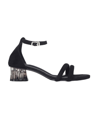 Alora  Black Block Heels