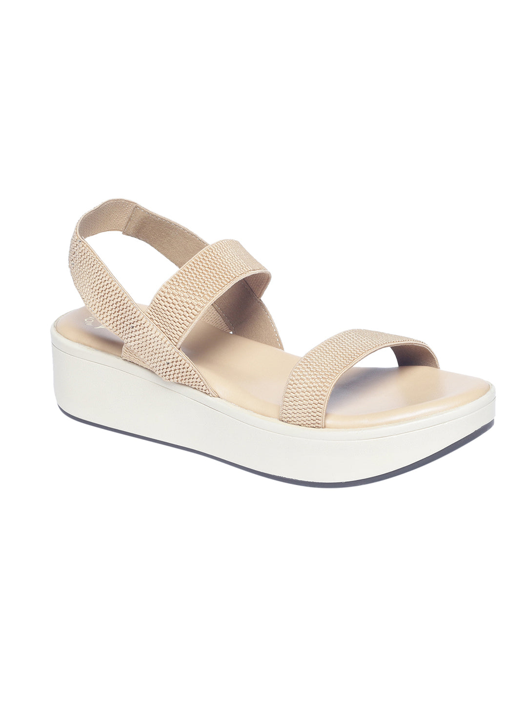 Elodie Beige Flatform Heels