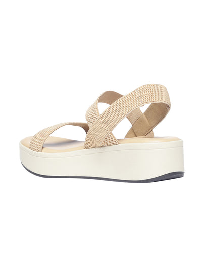 Elodie Beige Flatform Heels