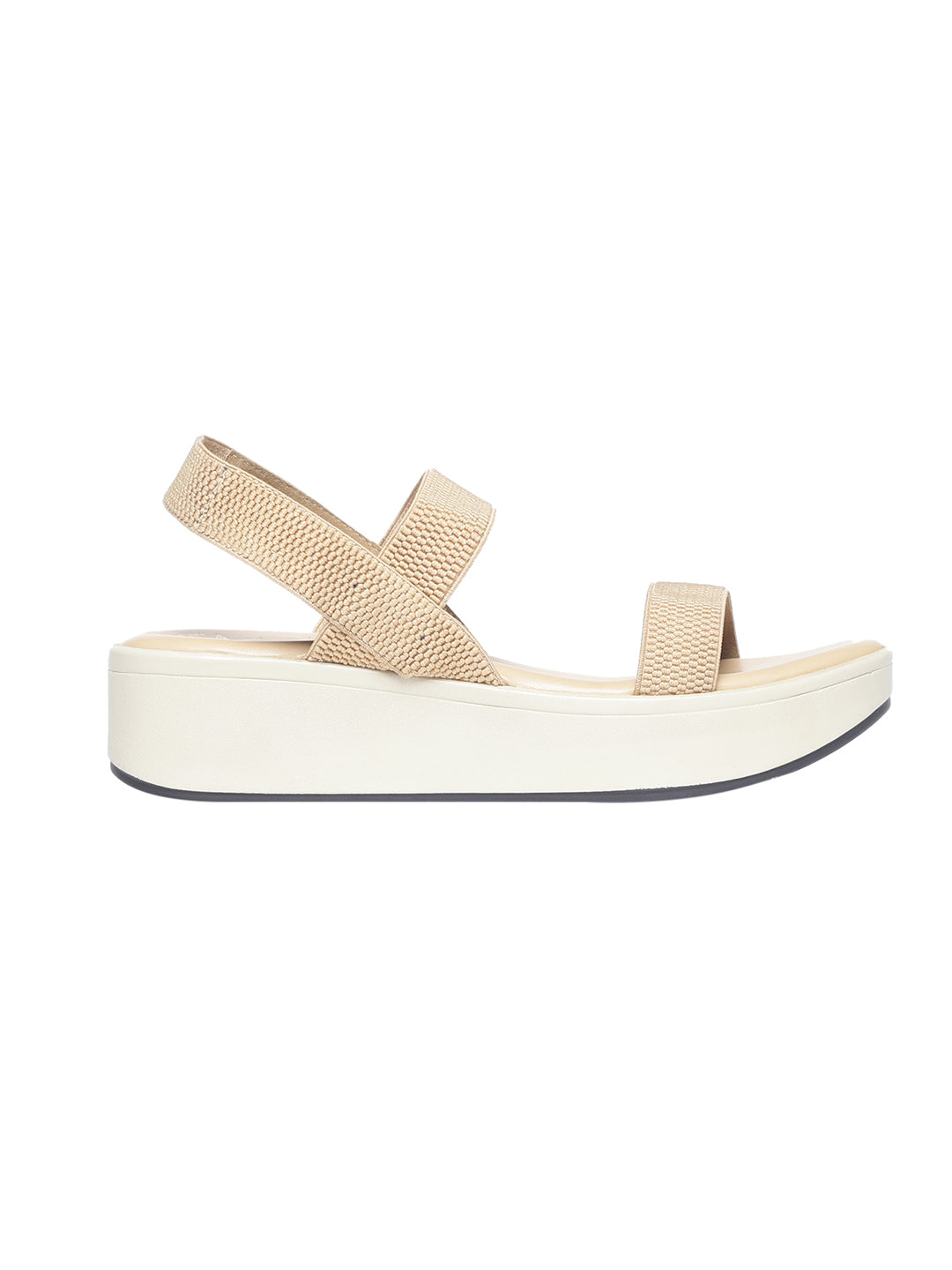 Elodie Beige Flatform Heels