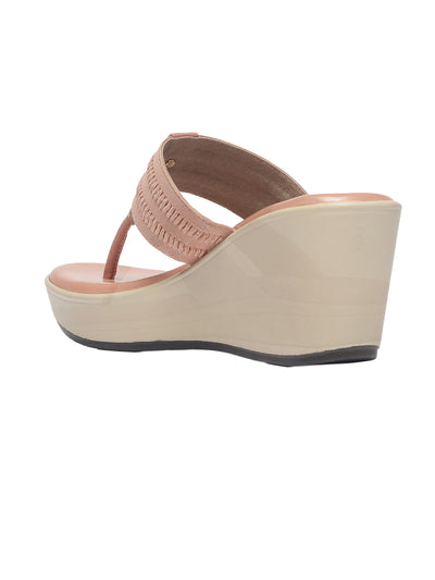 Calista Pink Wedge Heels