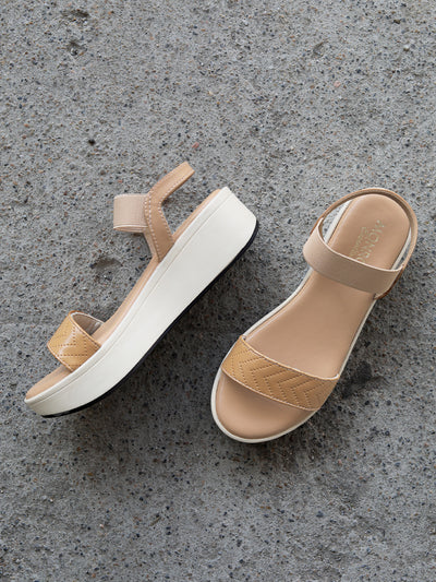 Dallis Tan Flatform Heels