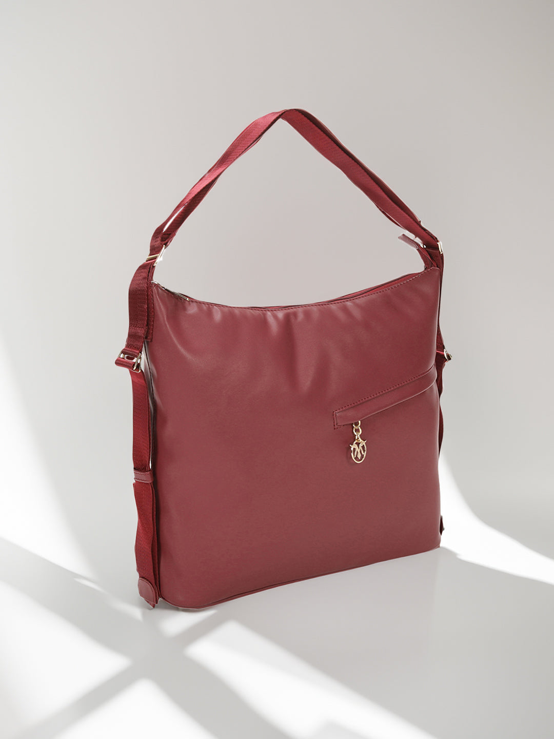 Shape Shifter Maroon Tote Bag