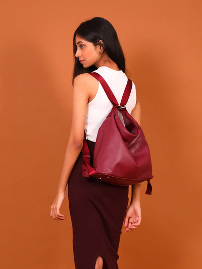 Shape Shifter Maroon Tote Bag