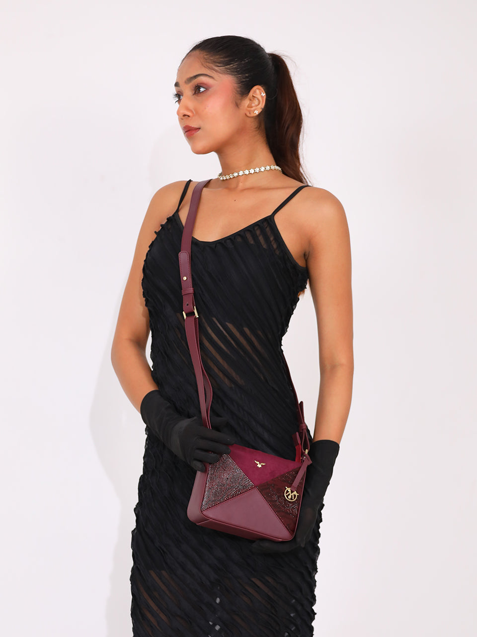 Fortune Teller Maroon Sling Bag