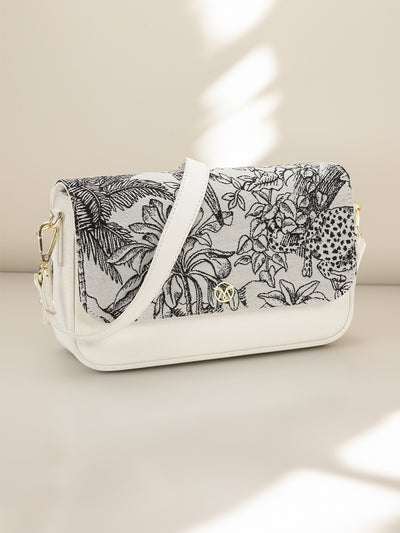 Yin-Yang White Sling Bag