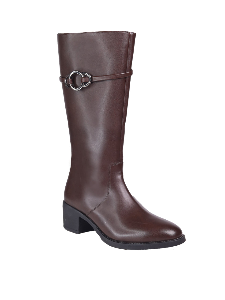 Kinsley Brown Block Boots