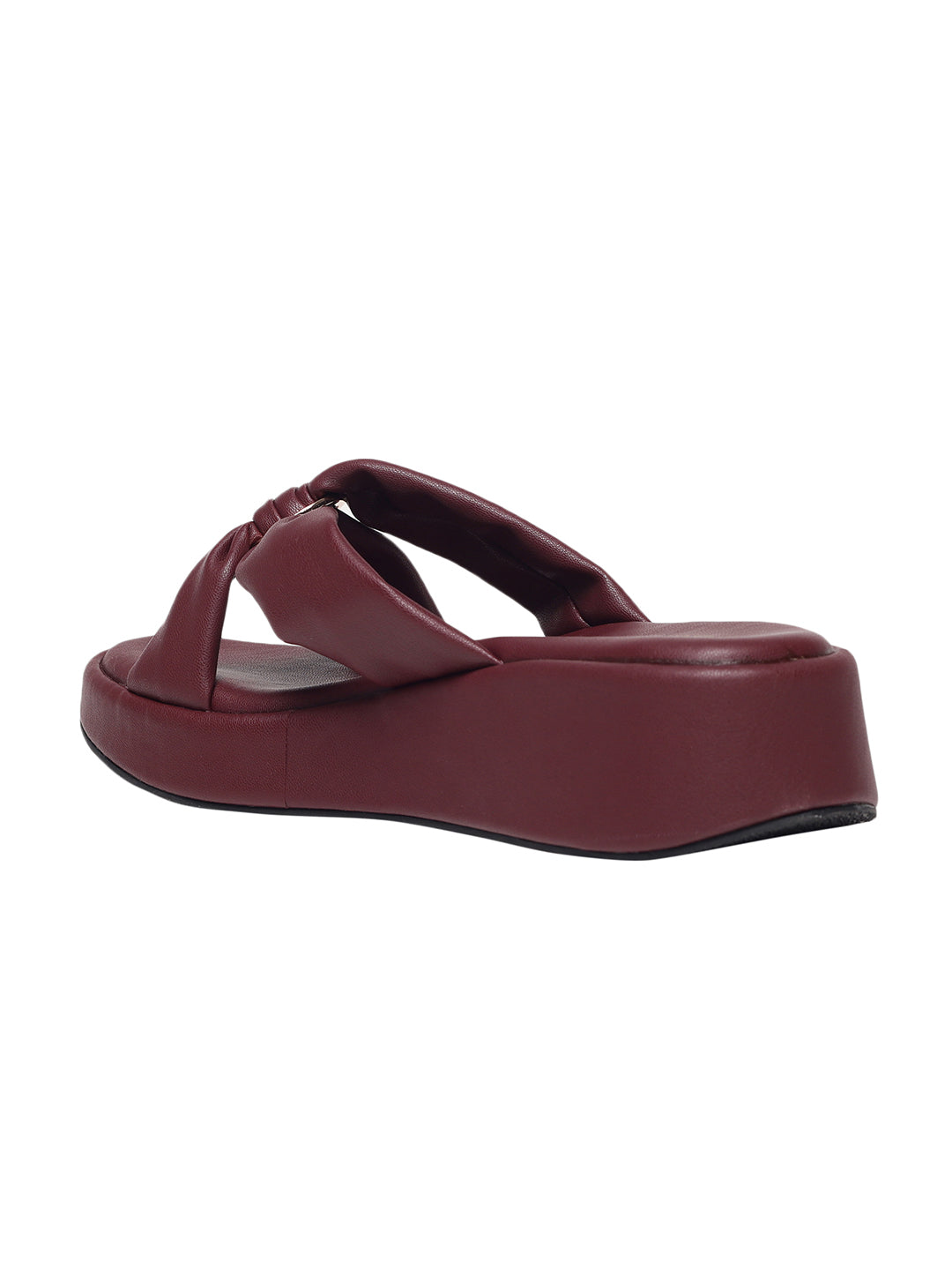 Alani Maroon Wedge Heels
