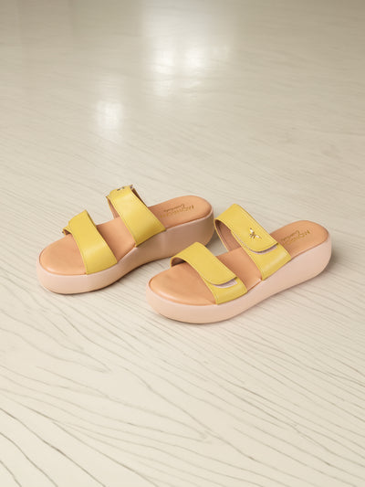 Terila Yellow Platform Heels