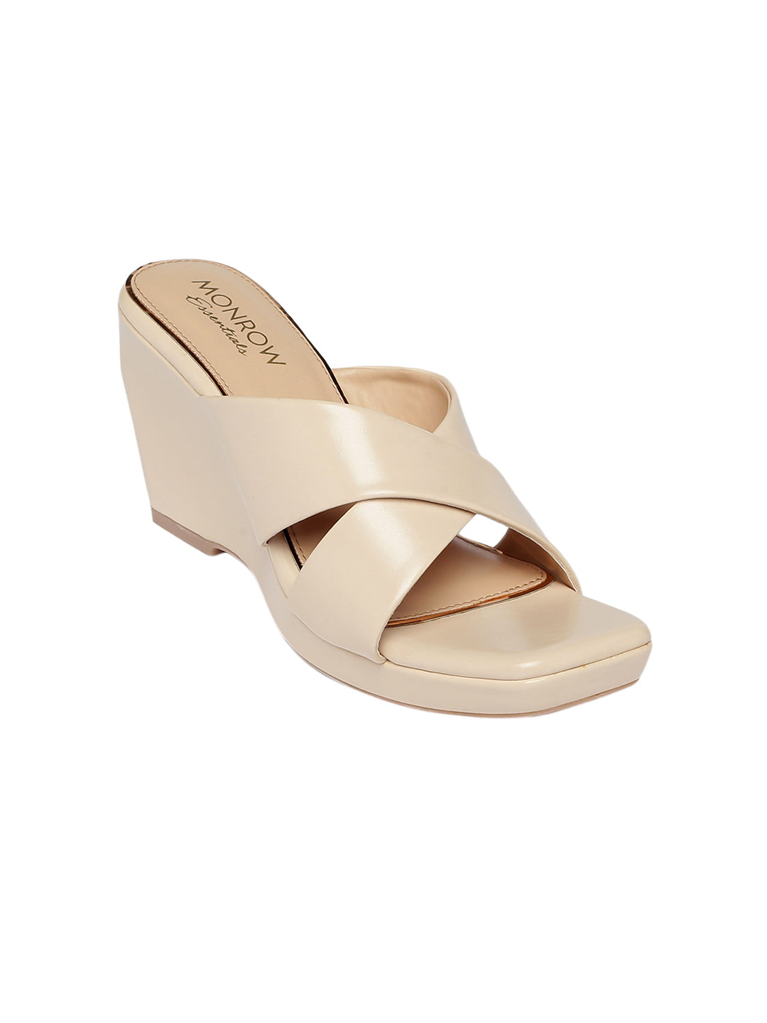 Liliana Beige Wedge Heels