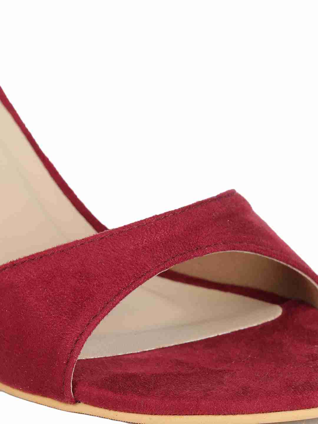 DSW Burgundy Shoes Sandals Black Heel New Size 7.5 | eBay