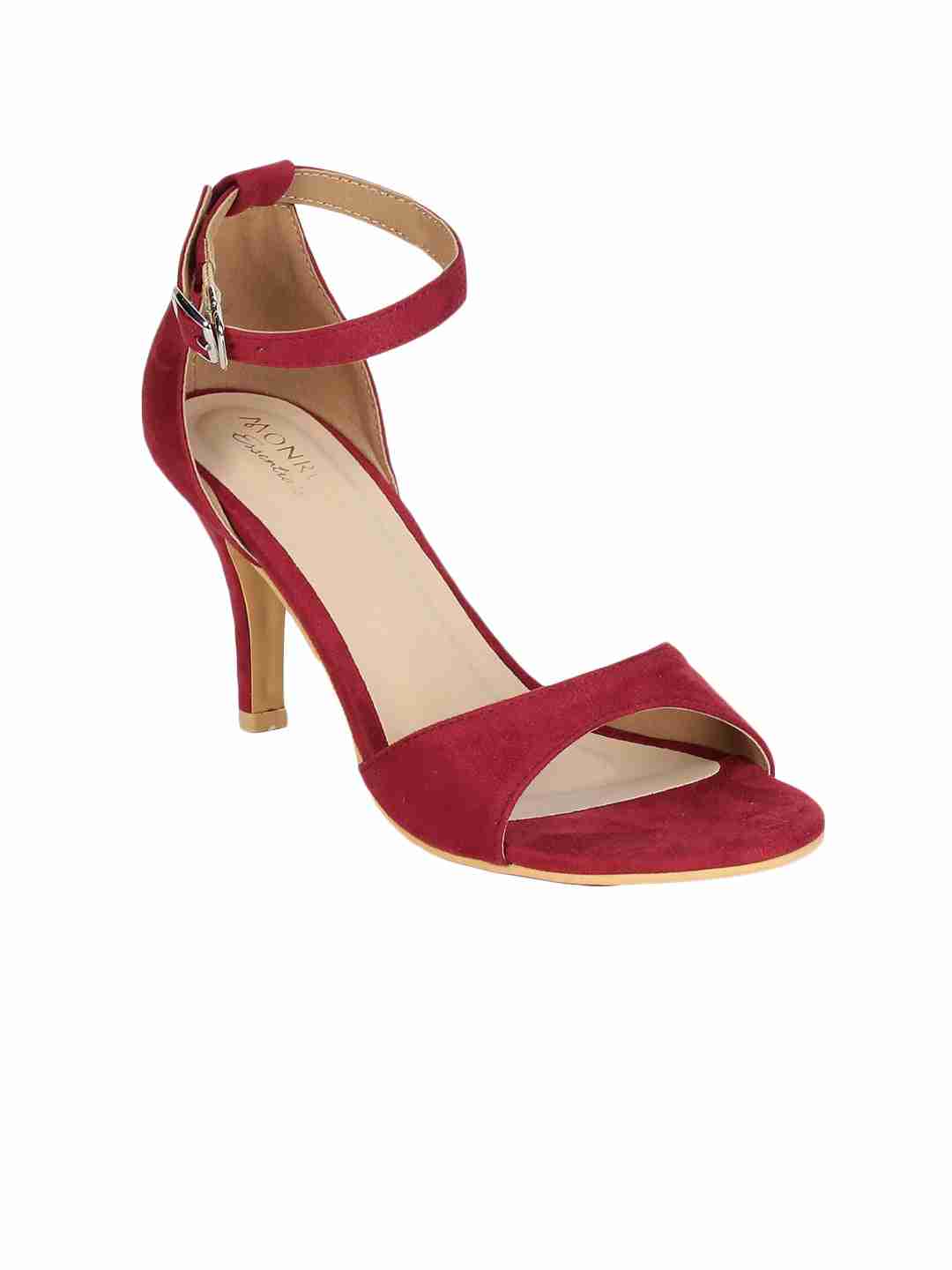 Buy Now Women Maroon Peep Toe Block Heels – Inc5 Shoes